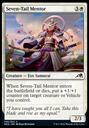 Seven-Tail Mentor (Kamigawa: Neon Dynasty) Trading Card