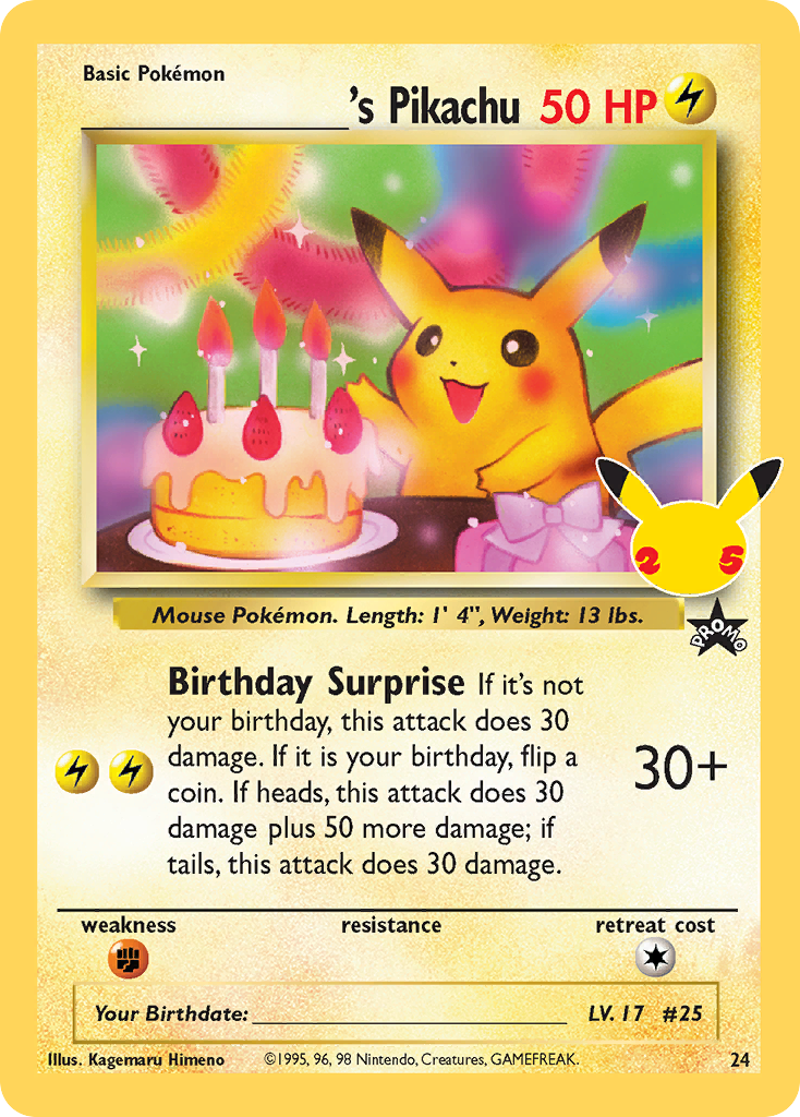 _____'s Pikachu (24/25) - Celebrations: Classic Collection Pokémon Card