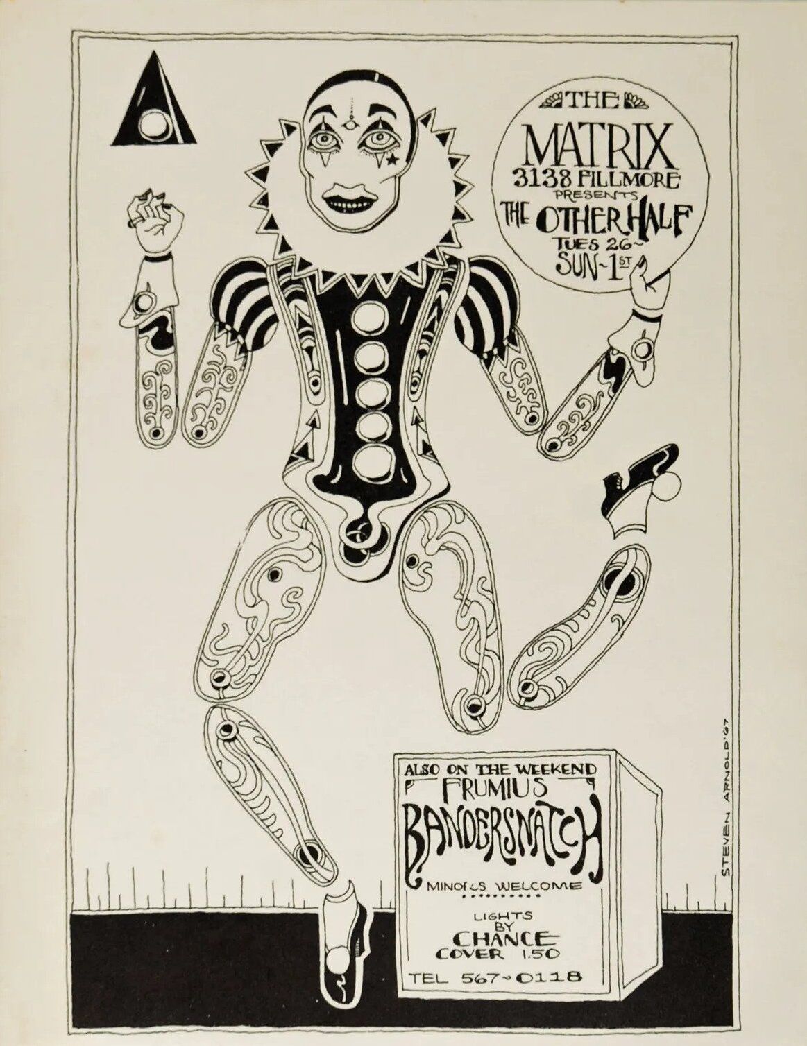 Pink Floyd Vintage Concert Poster from Fillmore Auditorium, Oct 26, 1967 at  Wolfgang's