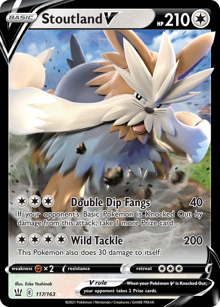 Stoutland V (117/163) - Battle Styles Pokémon Card