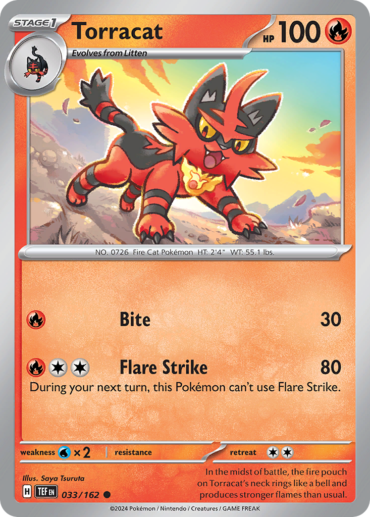 Torracat (33/162) - Temporal Forces Pokémon Card