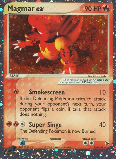 Magmar ex (100/109) - Ruby & Sapphire Pokémon Card