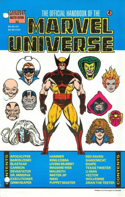 Official Handbook of the Marvel Universe Master Edition #4 Comic