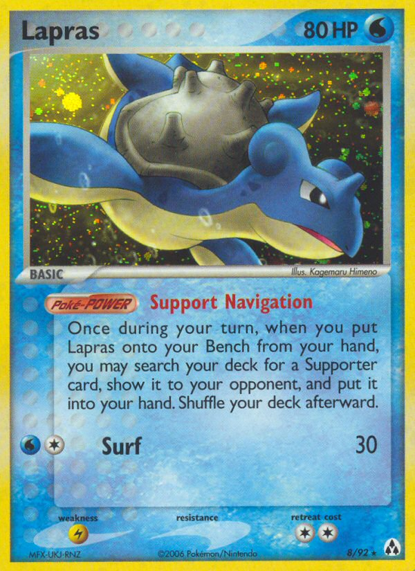 Lapras (8/92) - Legend Maker Pokémon Card