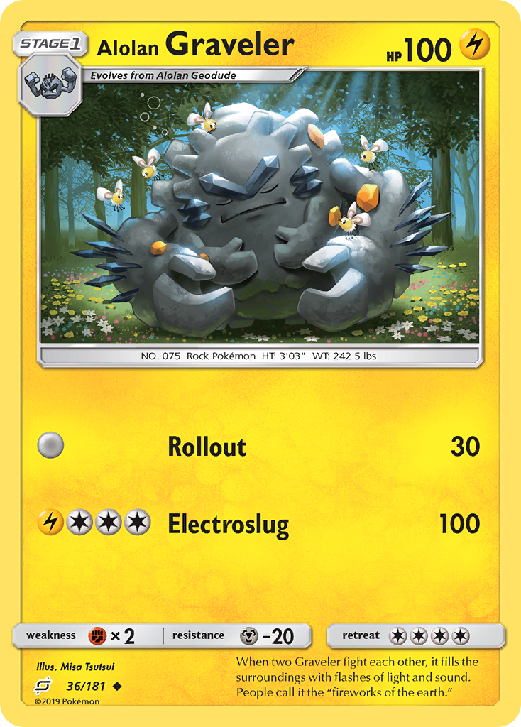 Alolan Graveler (36/181) - Team Up Pokémon Card