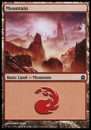 Mountain (MTG Commander) Trading Card