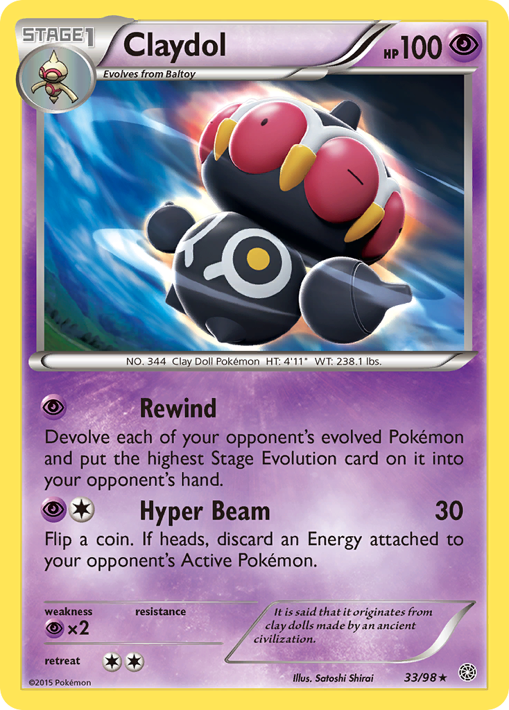 Claydol (33/98) - Ancient Origins Pokémon Card