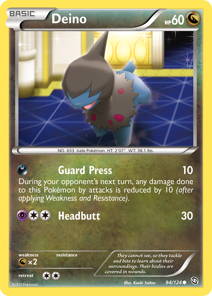 Deino (94/124) - Dragons Exalted Pokémon Card