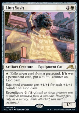 Lion Sash (Kamigawa: Neon Dynasty) Trading Card