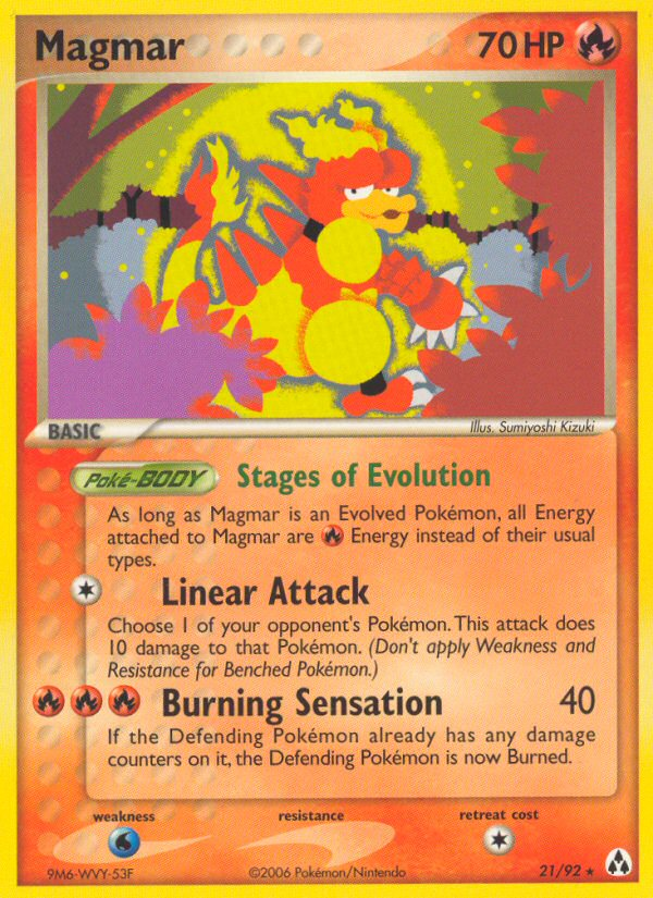 Magmar (21/92) - Legend Maker Pokémon Card