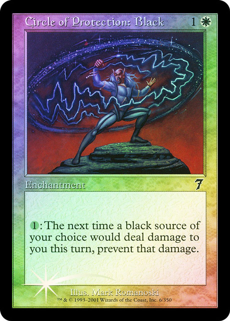 Circle of Protection: Black (7th Edition - Foil) Trading Card