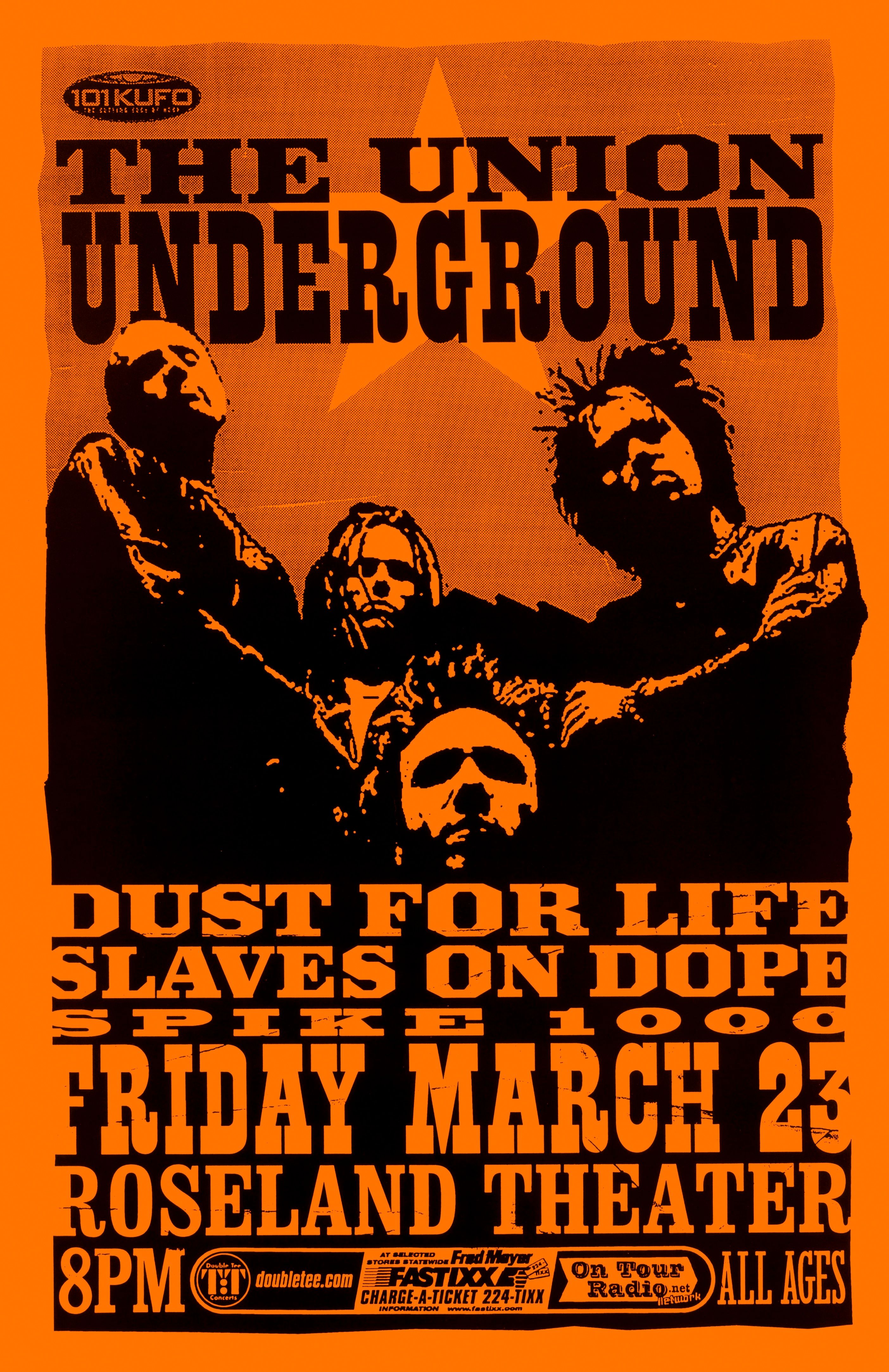 MXP-210.3 Union Underground Roseland Theater 2001 Concert Poster