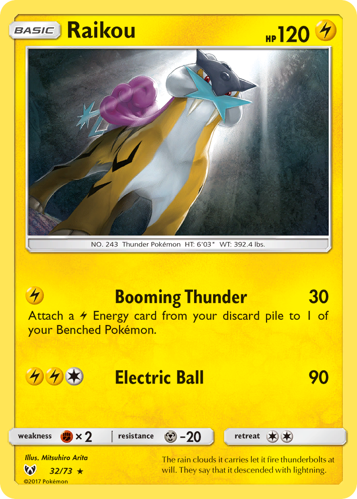 Raikou (32/73) - Shining Legends Pokémon Card