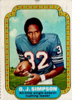 O.J. Simpson 1974 Topps #1