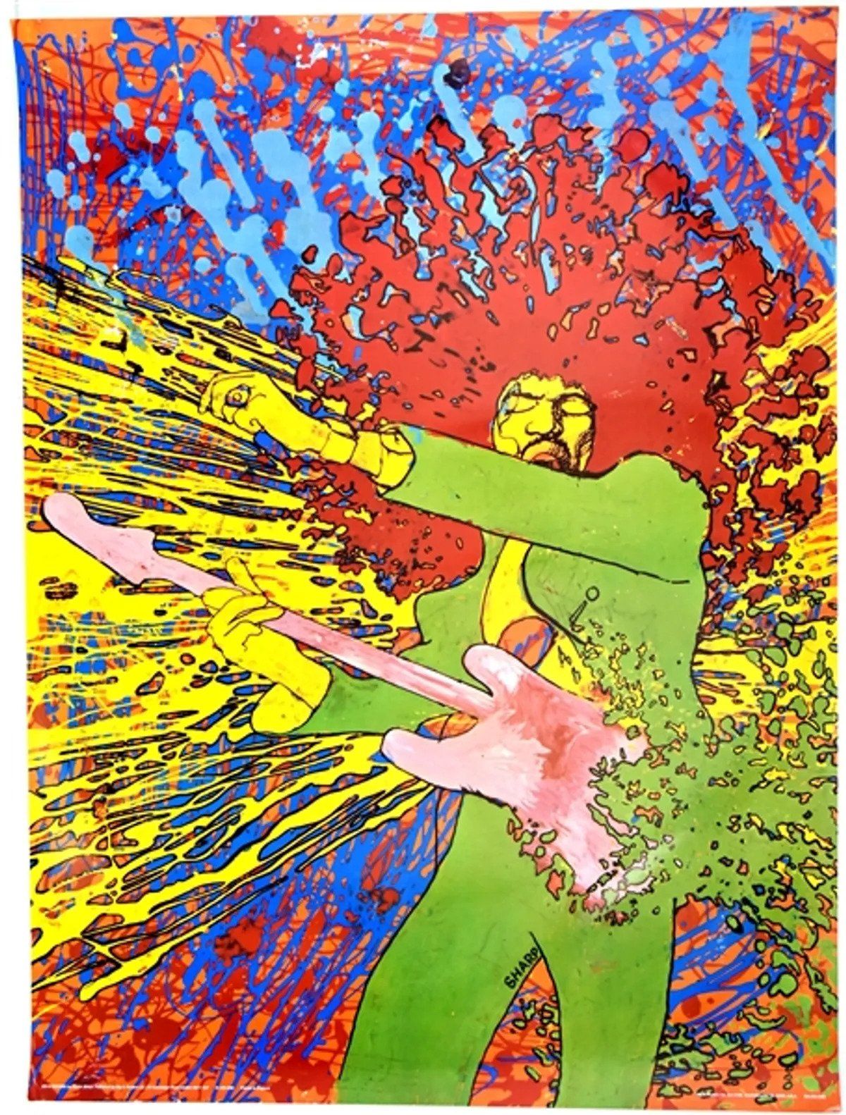 Jimi Hendrix "Explosion" Martin Sharp-Big-O 1968 Concert Poster