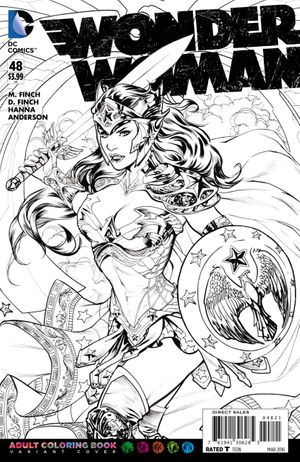 Wonder Woman #48 (Adult Coloring Book Variant Cover)
