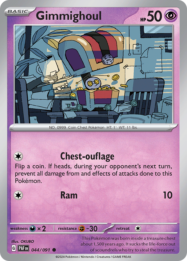 Gimmighoul (44/91) - Paldean Fates Pokémon Card