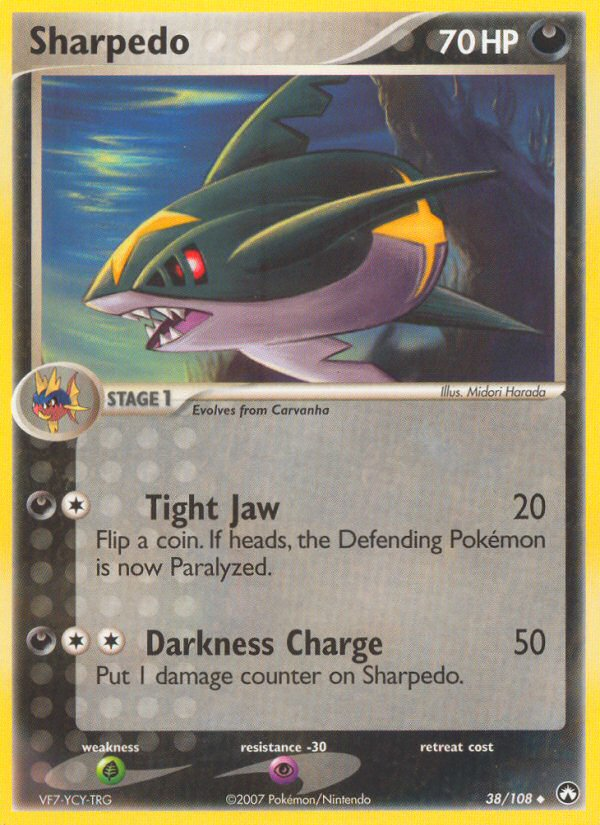 Sharpedo (38/108) - Power Keepers Pokémon Card