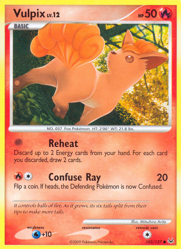 Vulpix (102/127) - Platinum Pokémon Card