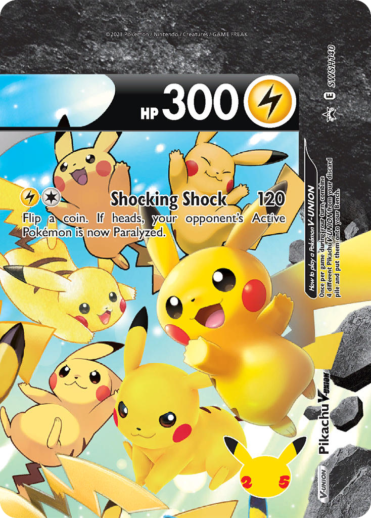 Pikachu V-UNION (SWSH140) - SWSH Black Star Promos Pokémon Card