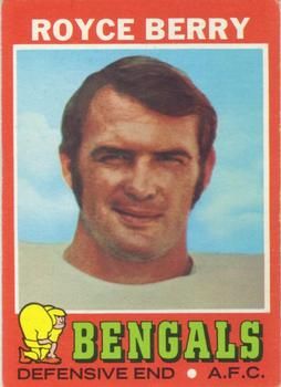 Royce Berry 1971 Topps #182 Sports Card