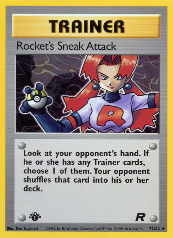 Rocket's Sneak Attack (72/82) - Team Rocket (1st Edition) Pokémon Card