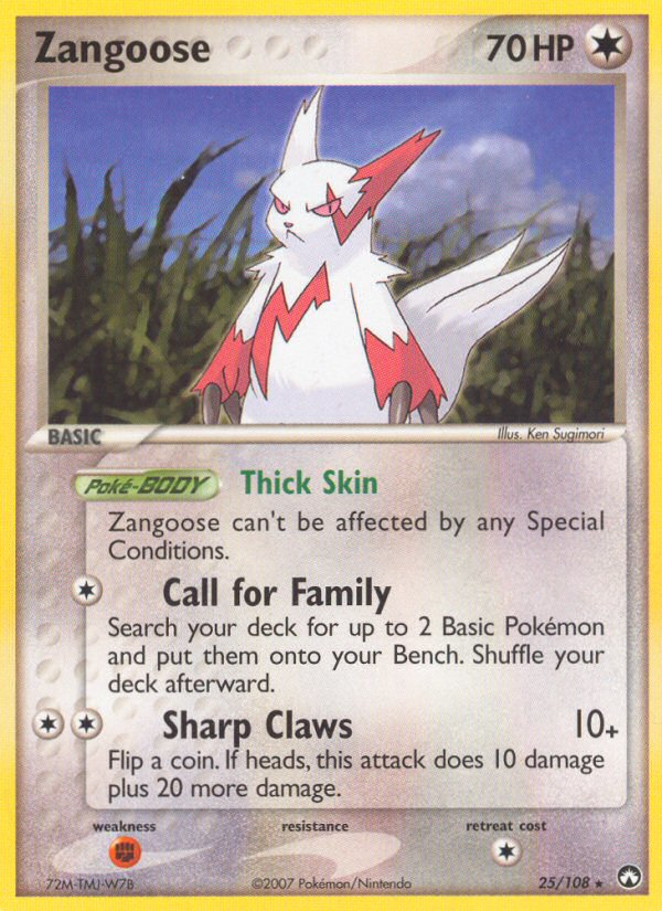 Zangoose (25/108) - Power Keepers Pokémon Card