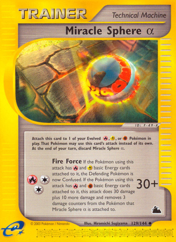 Miracle Sphere α (129/144) - Skyridge Pokémon Card