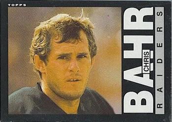 Chris Bahr 1985 Topps #284 Sports Card
