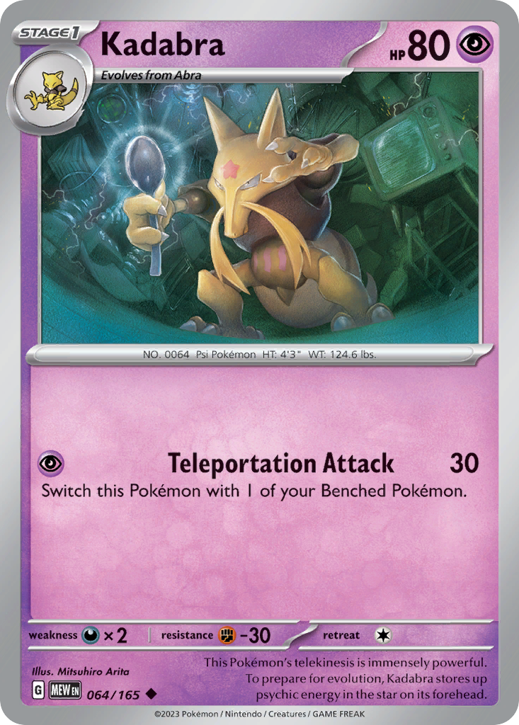 Kadabra (64/165) - 151 Pokémon Card