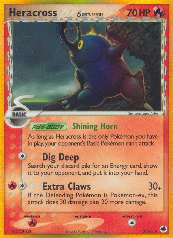 Heracross δ (3/101) - Dragon Frontiers Pokémon Card