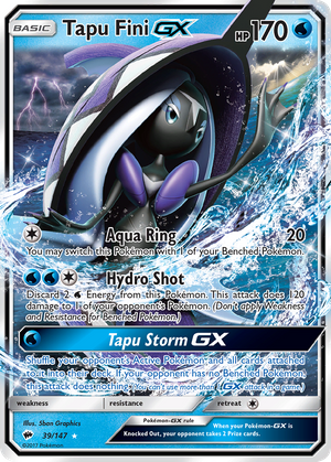 Tapu Fini GX (39/147) - Burning Shadows