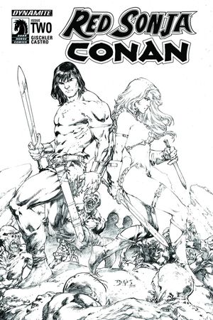 Red Sonja Conan #2 (Cover C 15 Copy Benes B&amp;w Cover)