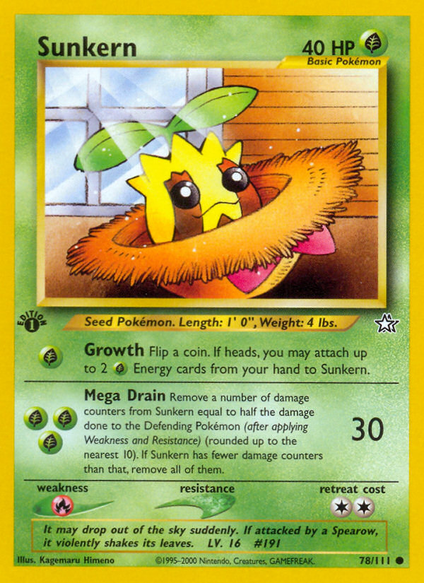 Sunkern (78/111) - Neo Genesis Pokémon Card