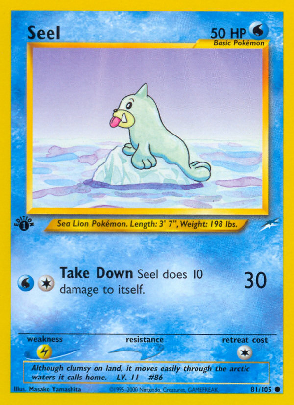 Seel (81/105) - Neo Destiny Pokémon Card