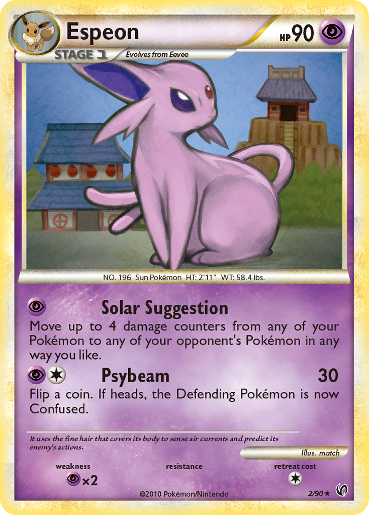 Espeon (2/90) - HS—Undaunted Pokémon Card