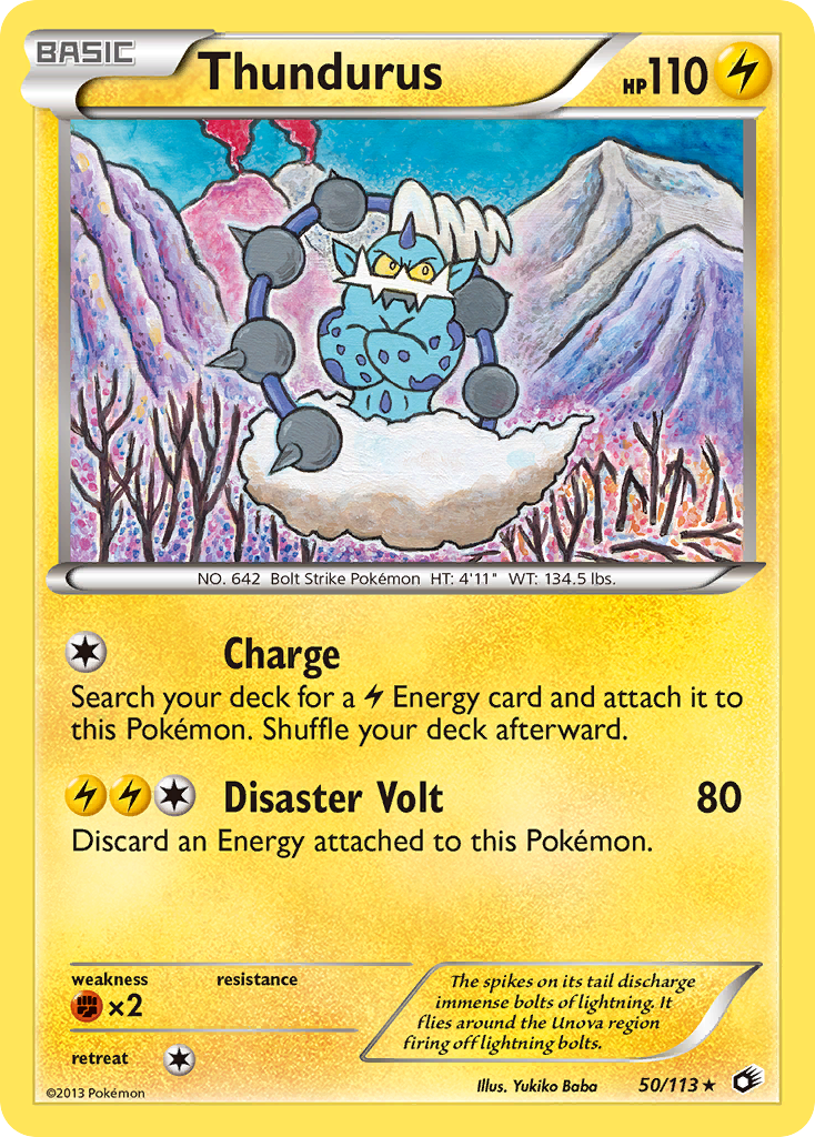 Thundurus (50/113) - Legendary Treasures Pokémon Card