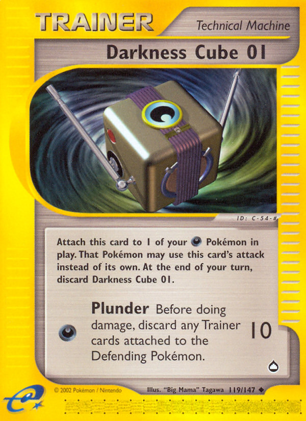 Darkness Cube 01 (Trainer) (119/147) - Aquapolis Pokémon Card