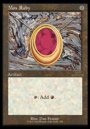 Mox Ruby (Magic 30th Anniversary Edition - Old Frame) Trading Card