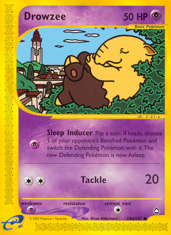 Drowzee (74/147) - Aquapolis Pokémon Card