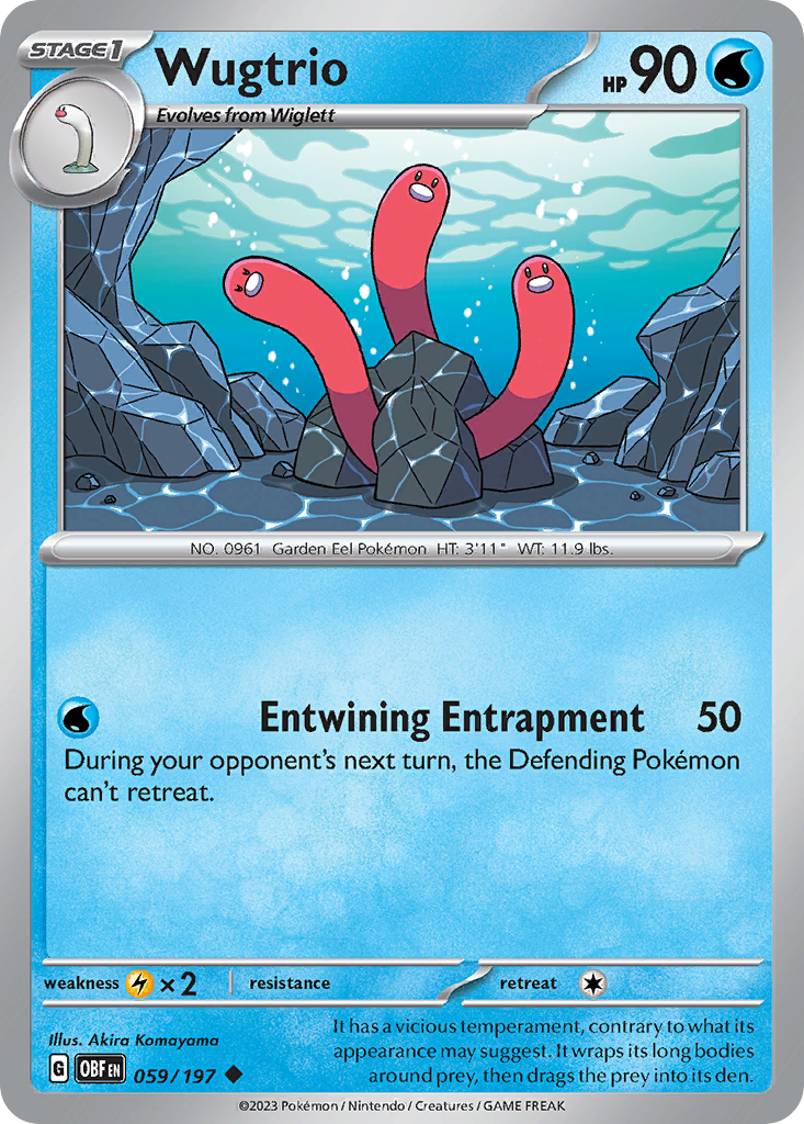 Wugtrio (59/197) - Obsidian Flames Pokémon Card