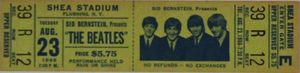 The Beatles Shea Stadium Ticket 1966