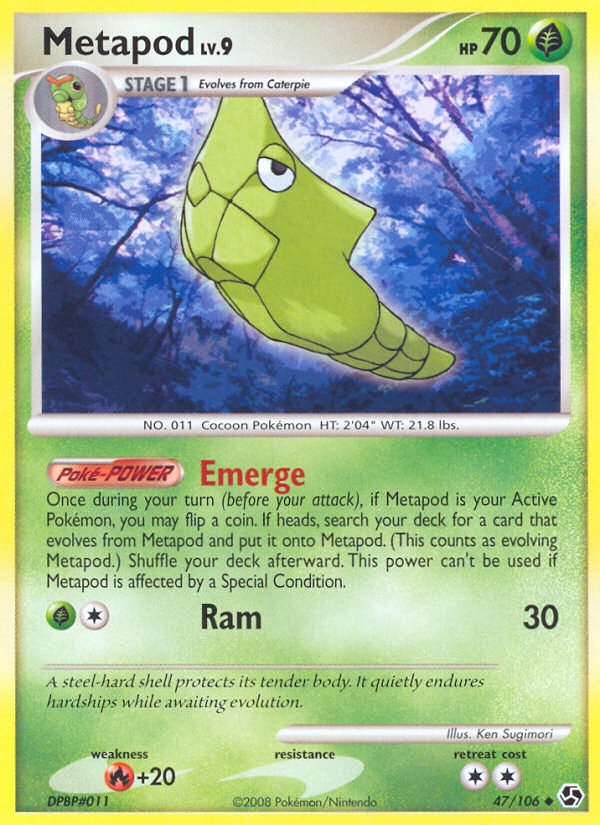 Metapod (47/106) - Great Encounters Pokémon Card