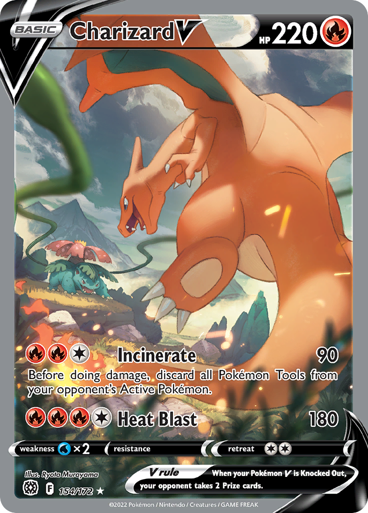 Charizard V (154/172) - Brilliant Stars Pokémon Card