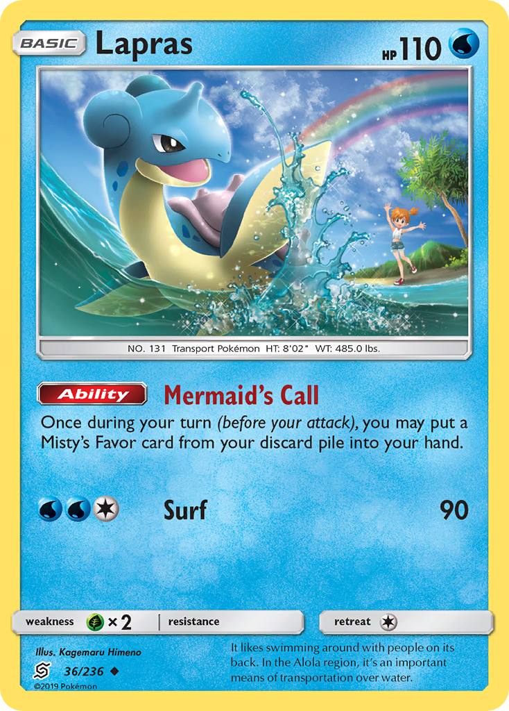 Lapras (36/236) - Unified Minds Pokémon Card