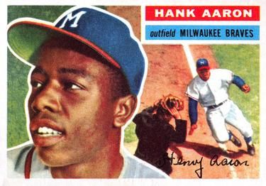 Hank Aaron 1956 Topps #31 (White Back) Sports Card