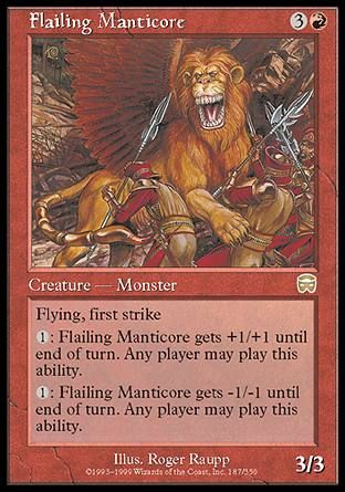 Flailing Manticore (Mercadian Masques) Trading Card