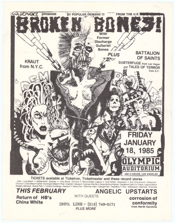 Broken Bones Olympic Auditorium 1985-01-18 1985 Olympic Auditorium Jan 18