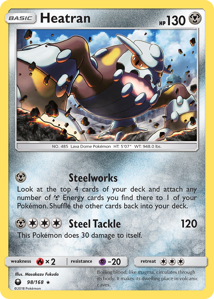 Heatran (98/168) - Celestial Storm Pokémon Card