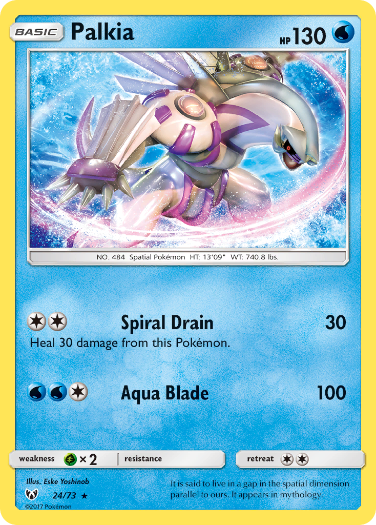 Palkia (24/73) - Shining Legends Pokémon Card